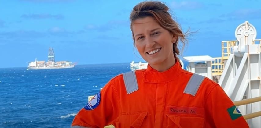 “Na plataforma é tudo pra hoje”: Renata ouviu o chamado do mar para escolher a profissão