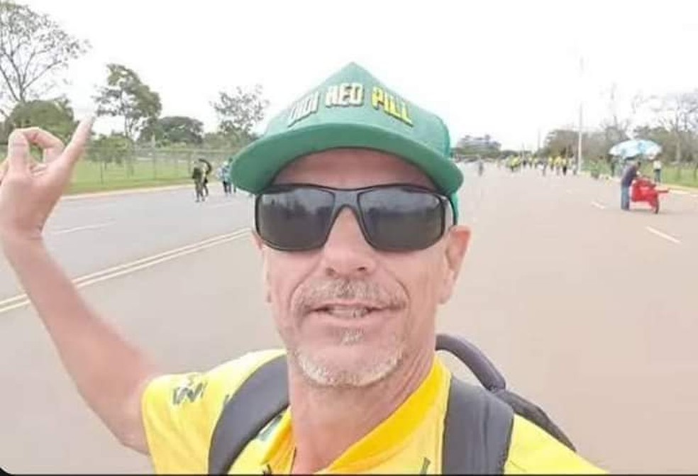Adriano Castro é o ex-BBB que participou de atos golpistas em Brasília  — Foto: Reprodução/Twitter