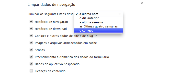 Limpe seus dados de navegação sempre que possível (Foto: Reprodução/Paulo Alves)