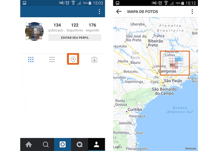 Veja o Mapa de Fotos nos perfil de seus amigos do Instagram (Foto: Reprodução/Barbara Mannara)