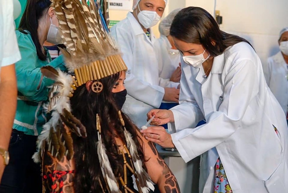 Ceará iniciou imunização contra Covid-19, mas quantidade de doses disponíveis é insuficiente para os grupos prioritários — Foto: Prefeitura de Canindé/Divulgação