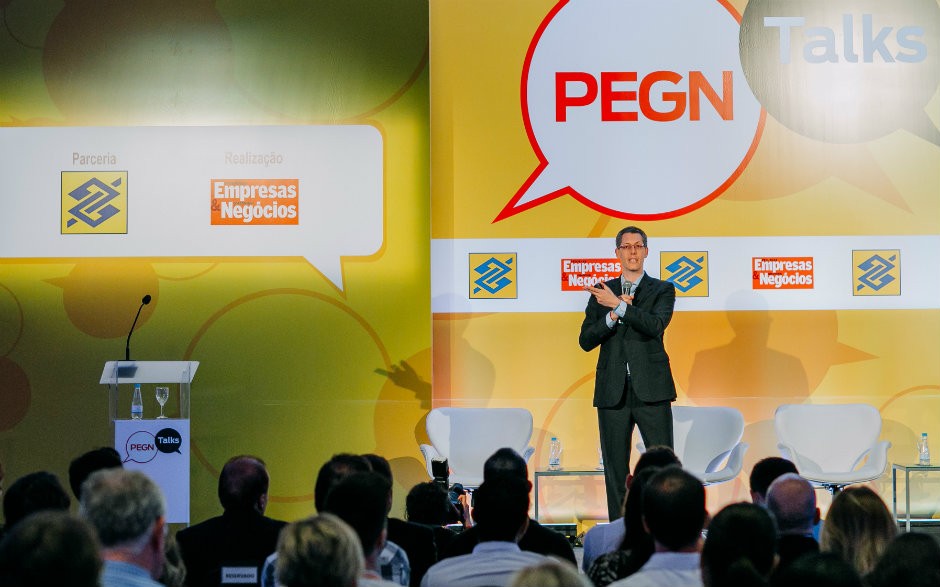 Márcio Iavelberg, da Blue Numbers, dá palestra na segunda edição do PEGN Talks (Foto: Renan Radici)