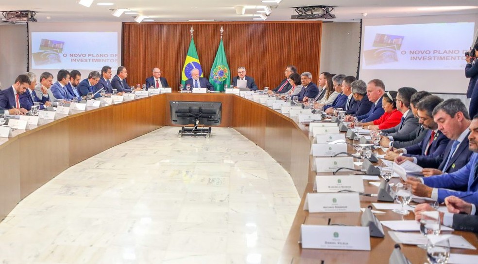 Eduardo Riedel participa de reunião com presidente e governadores  — Foto: Renato Alves/Agência Brasil