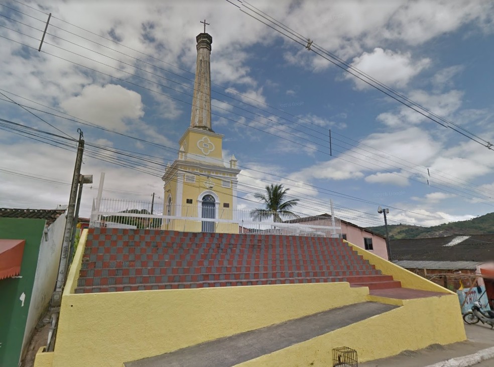 Igreja da Coluna de São Pedro, em Bonito, no Agreste de Pernambuco — Foto: Google Street View/Reprodução