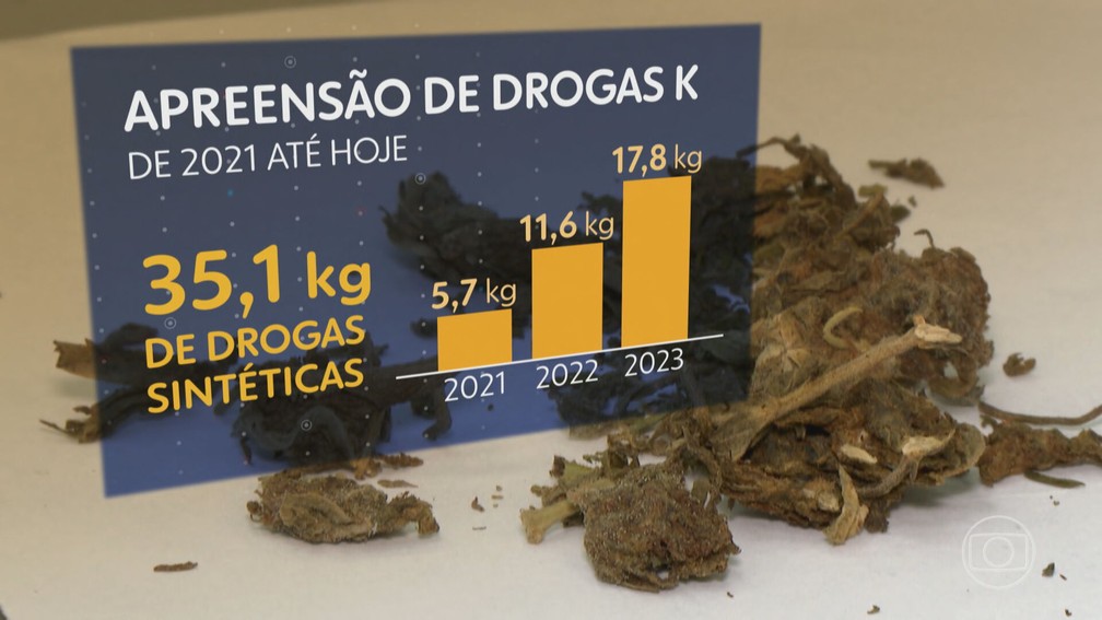 Apreensão de drogas K de 2021 até agora — Foto: JN