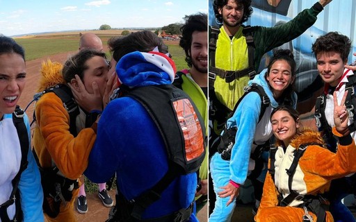 Veja novos cliques de Bruna Marquezine e Xolo Maridueña juntos durante aventura aérea