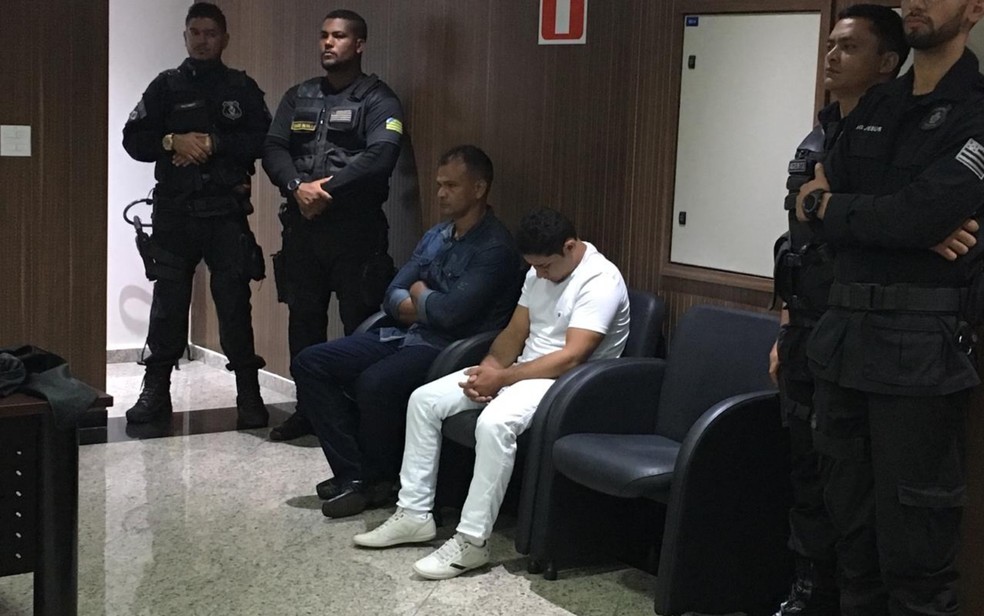 Sileildo Francisco e Jaziel Rosa enfrentam júri popular, em Goiânia, acusados de matar policial civil a facadas — Foto: Sílvio Túlio/G1