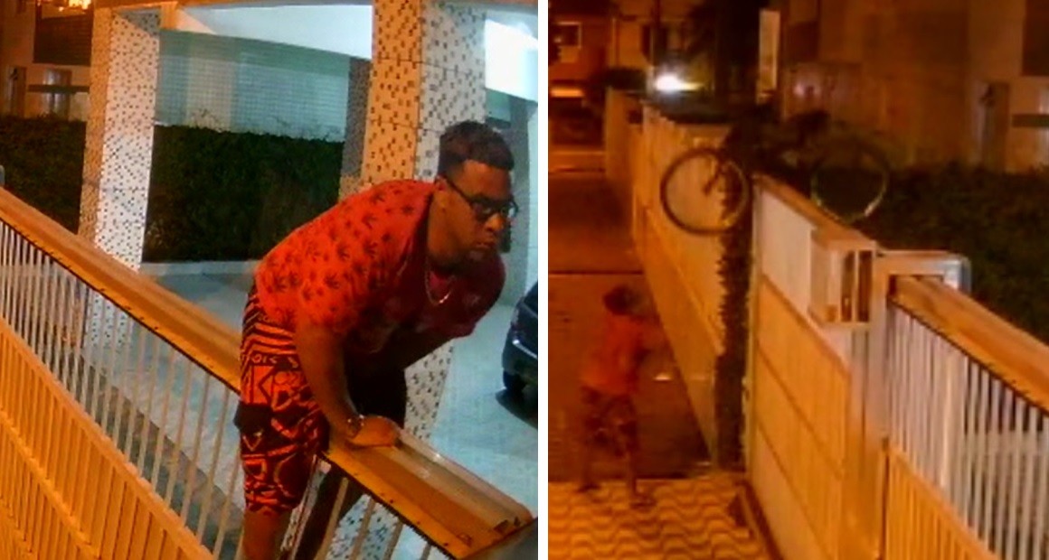 Homem invade prédio para furtar bicicletas, é flagrado por moradora e resolve devolver os itens após discussão; VÍDEO