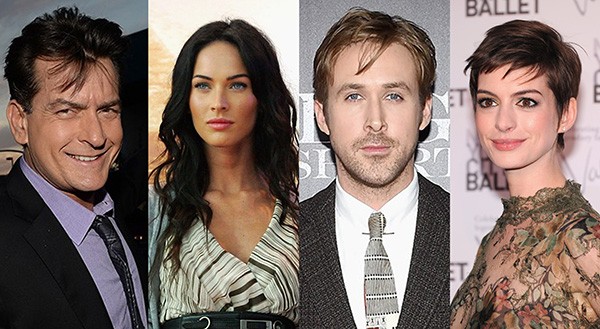 Charlie Sheen, Megan Fox, Ryan Gosling, Anne Hathaway (Foto: Getty Images)