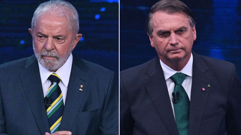 O ex-presidente Lula e o presidente Jair Bolsonaro — Foto: Nelson Almeida/AFP