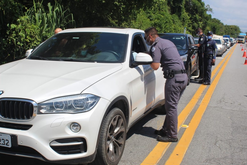 São Sebastião faz barreira sanitária para testar turistas e tem fila de carros de até 2h de espera — Foto: Divulgação/ Prefeitura de São Sebastião