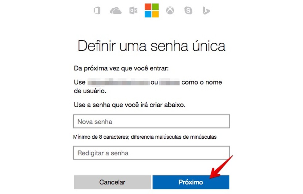 Crie uma nova senha (Foto: Reprodução/Helito Bijora)