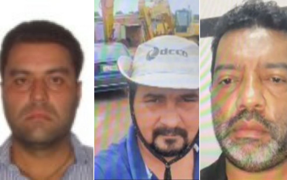  Hélio de Oliveira, Dimar de Souza Cruz e Carlos Caetano foram presos suspeitos de matar adolescente, em Palmeiras de Goiás — Foto: Reprodução/TV Anhanguera
