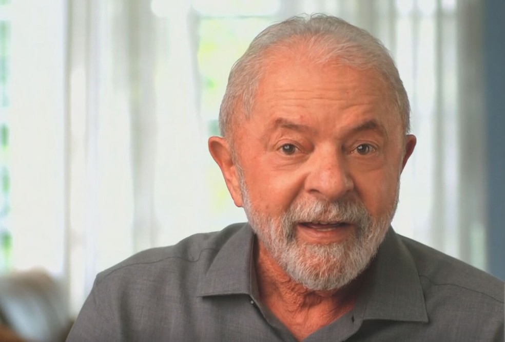 Candidato Lula durante propaganda eleitoral gratuita — Foto: Reprodução