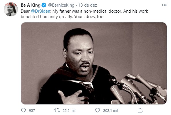 Bernice King (Foto: Reprodução / Twitter @berninceking)