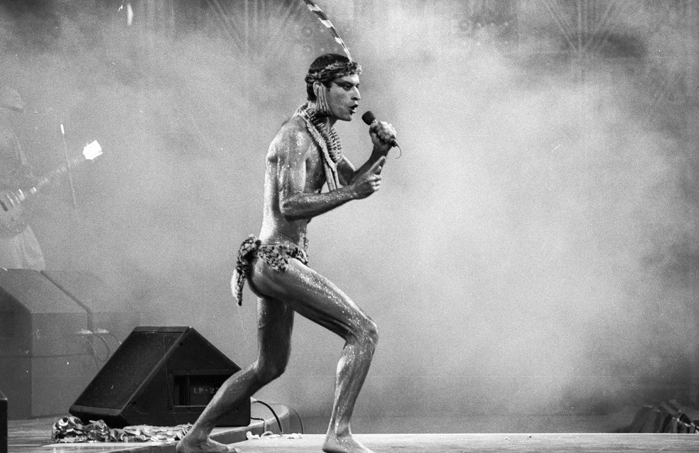 Ney Matogrosso no Rock in Rio de 1985 (Foto:  Sebastião Marinho/Agência O Globo)