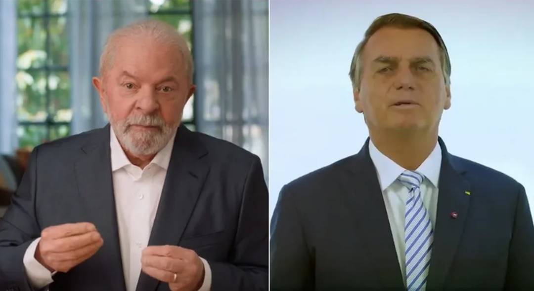 Os candidatos a presidência Luiz Inácio Lula da Silva (PT) e Jair Bolsonaro (PL)
