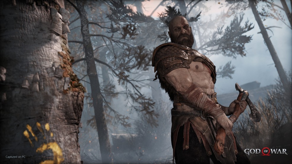 God of War, de 2018, mostra um Kratos mais velho e muito mais humano — Foto: Reprodução/Steam 