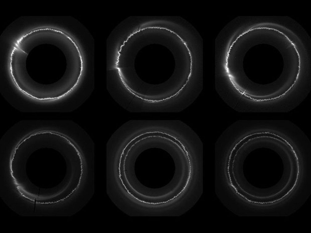 Imagem mostra o anel F isolado. (Foto: NASA/JPL-Caltech/SSI/QMUL)