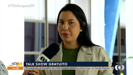 Talk show gratuito vai discutir o trabalho da Enfermagem no Senac Palmas nesta segunda