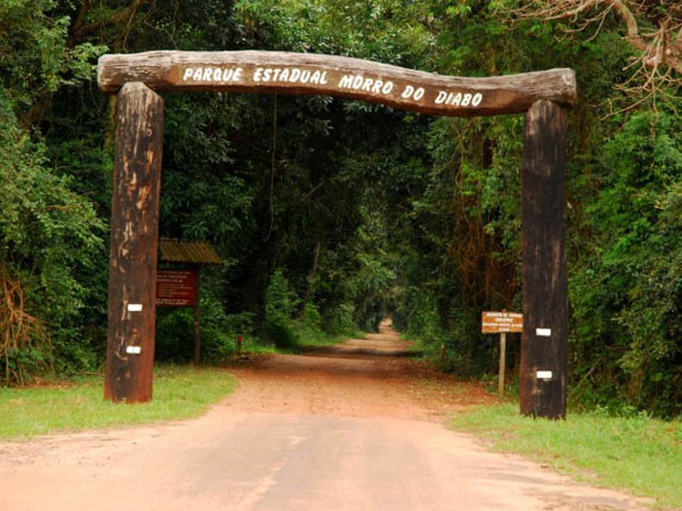 Morro do Diabo fica localizado em Teodoro Sampaio — Foto: Prefeitura de Teodoro Sampaio/Divulgação