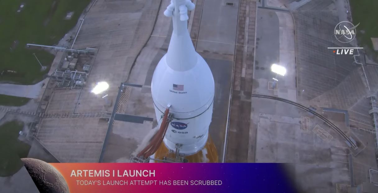 Preparações para o lançamento da Artemis 1  (Foto: Reprodução/Youtube/Nasa)
