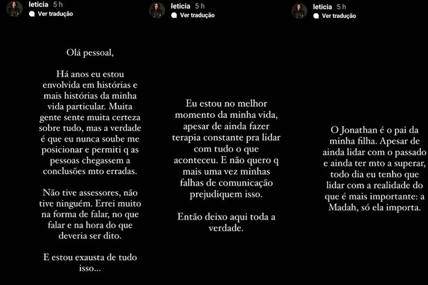 Leticia Almeida nega romance com Jonathan Couto (Foto: Reprodução/Instagram)