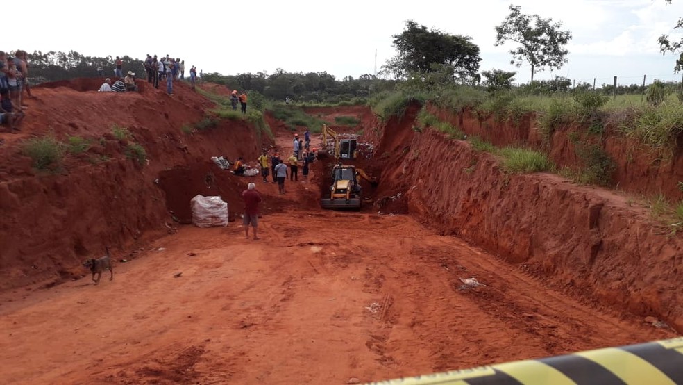 Trabalhadores morreram soterrados no aterro sanitário de Indiana — Foto: Vanderley dos Santos/Cedida