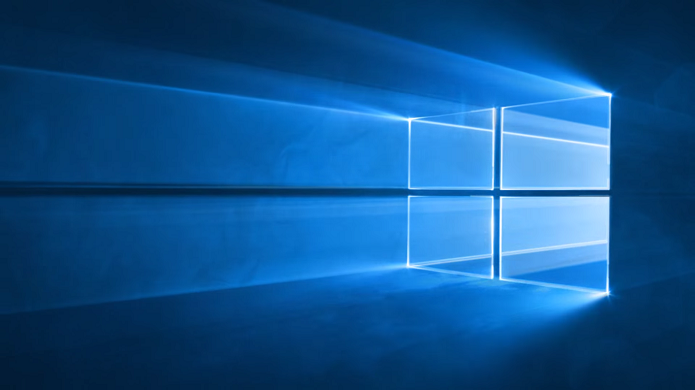 A luz irradia atrav?s do logo do Windows 10 (Reprodu??o/YouTube)