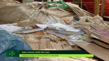 Cadernos e livros usados podem ser reciclados, evitando produção desnecessária de lixo