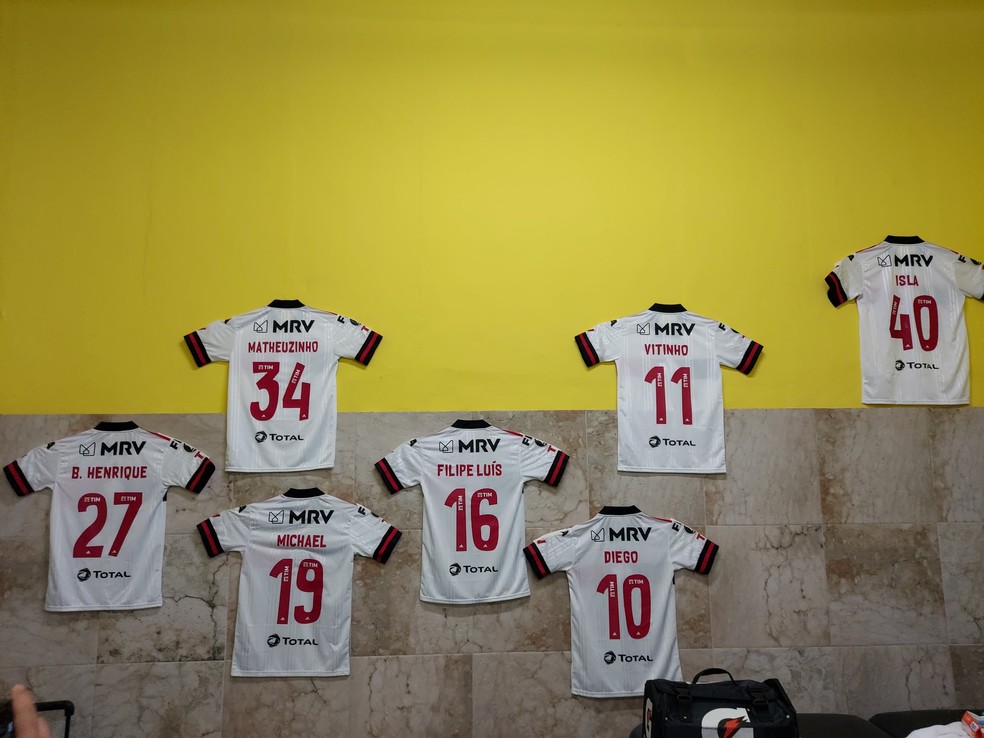 Flamengo fez homenagem aos jogadores que n&atilde;o jogaram por conta da Covid-19 &mdash; Foto: Divulga&ccedil;&atilde;o / Flamengo