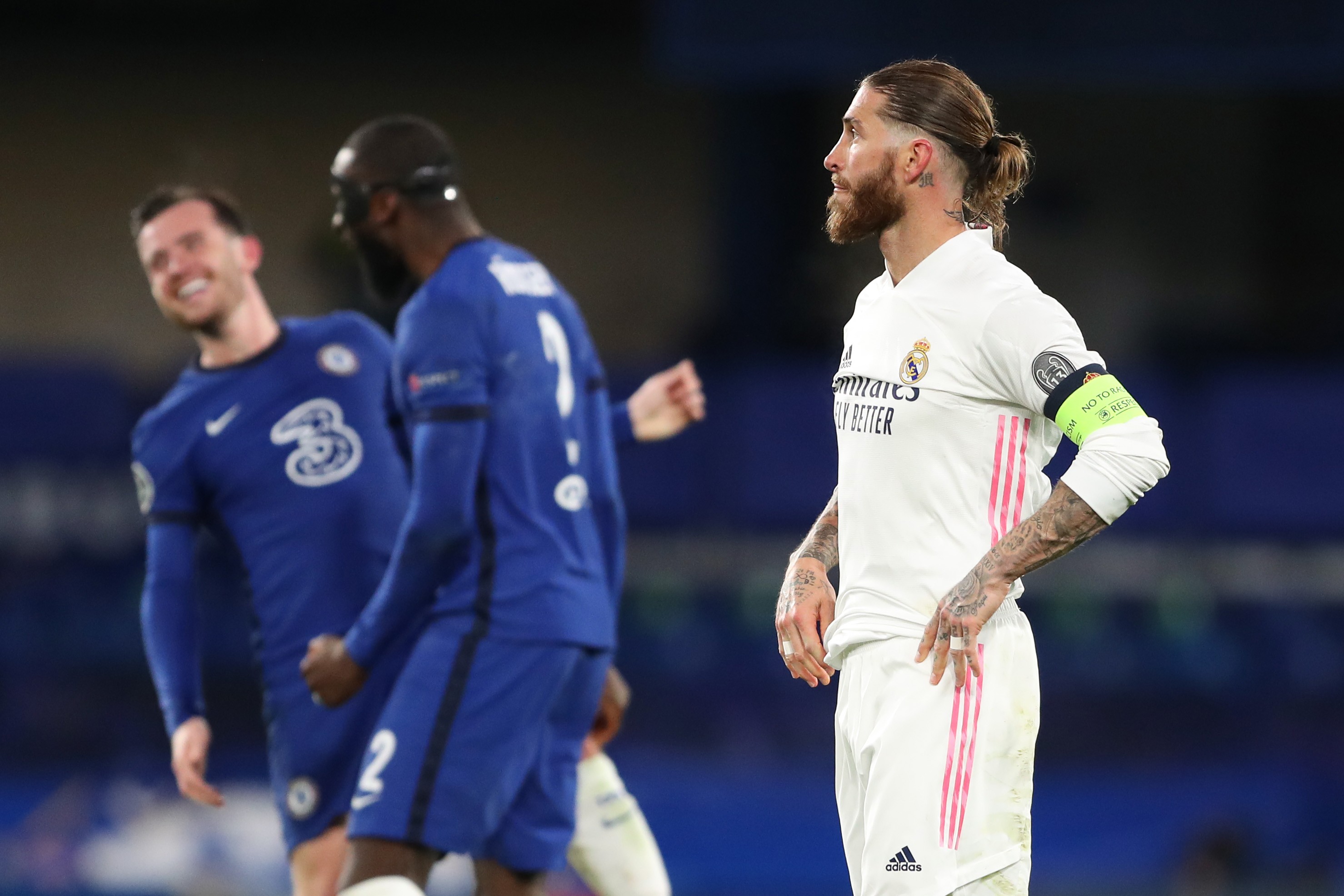 Sergio Ramos lamenta derrota do Real Madrid para o Chelsea (Foto: Getty Images)