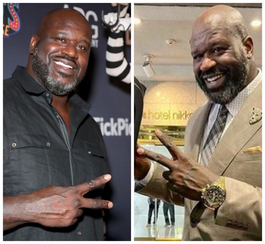 O ex-jogador de basquete Shaquille O’Neal antes e depois de sua perda recente de 20 kg