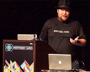 Markus Notch Persson é o principal criador de Minecraft (Foto: Divulgação/GDC)