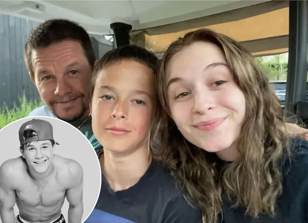 Mark Wahlberg e dois dos quatro filhos, Brendan e Ella Rae (Foto: Reprodução / Instagram)
