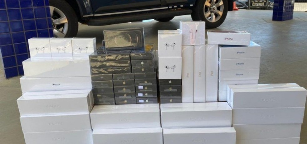 PRF apreende equipamentos eletrônicos na Bahia — Foto: Divulgação/PRF