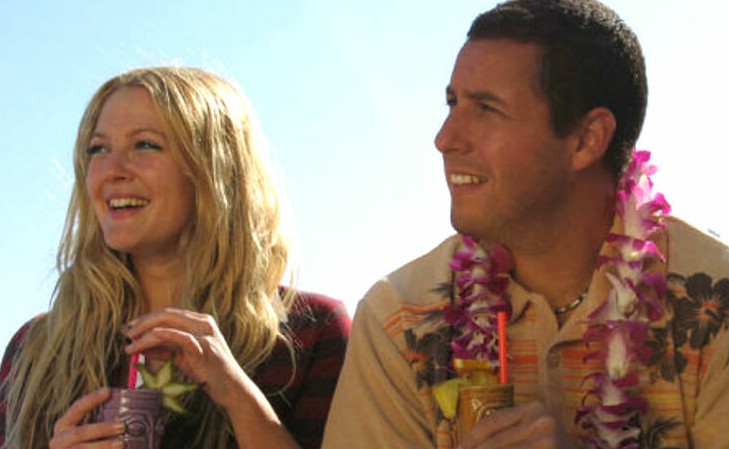 Adam Sandler e Drew Barrymore em cena de Como se Fosse a Primeira Vez (2004) (Foto: Reprodução)