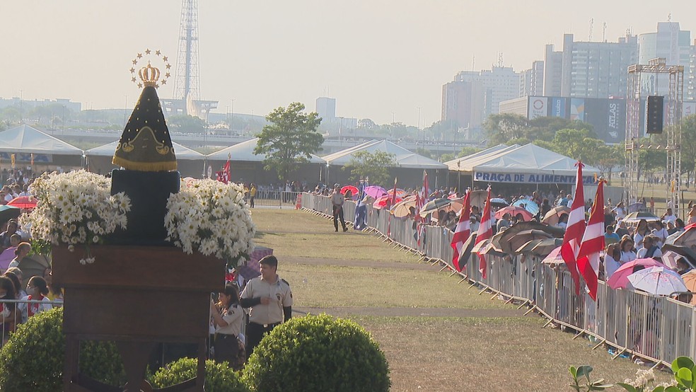 Festa de Nossa Senhora Aparecida em Brasília — Foto: TV Globo/Reprodução