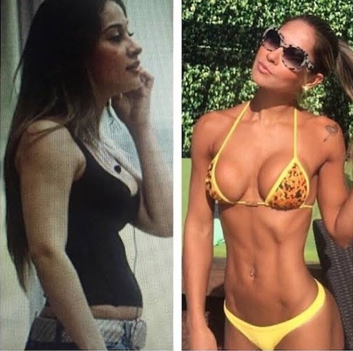 O antes e depois de Maíra Cardi (Foto: Reprodução Instagram)