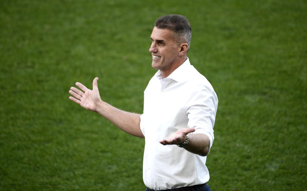 Vagner Mancini, t&eacute;cnico do Corinthians, no jogo contra o Palmeiras &mdash; Foto: Marcos Ribolli