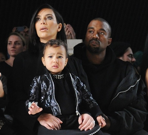 Kim Kardashian, Kanye West e North West (Foto: Getty Images)