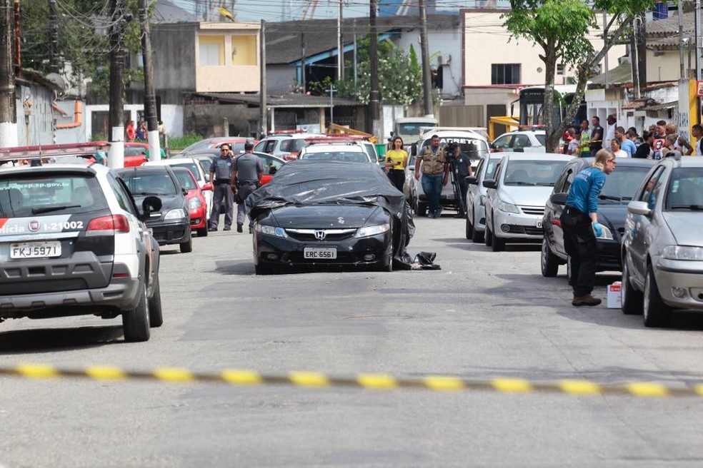 Policial militar foi executado a tiros em Guarujá, SP — Foto: Rogério Soares/A Tribuna Santos