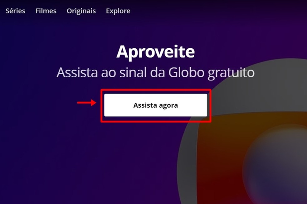 Eleitor pode fazer login ou se cadastrar na Conta Globo ao usar o botão "Assista agora" — Foto: Reprodução/Gabriela Andrade