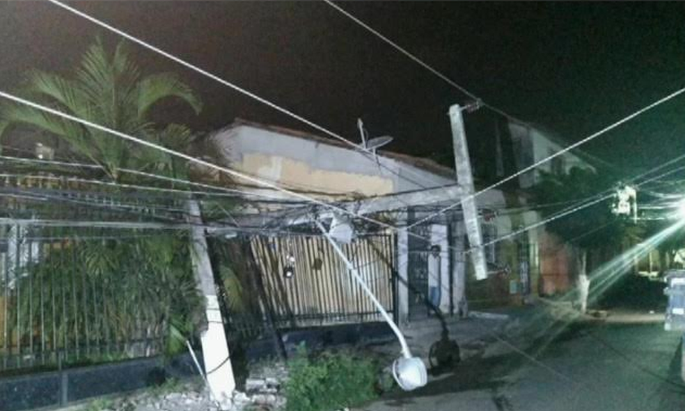 Acidente foi registrado na cidade de TianguÃ¡. Motorista fugiu em seguida. (Foto: ReproduÃ§Ã£o/TV Verdes Mares)