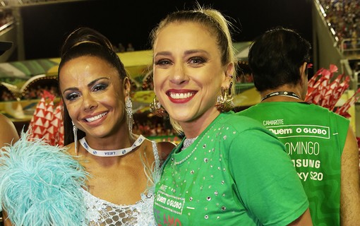 Lethicia Bronstein e Viviane Araújo no Camarote Quem O Globo