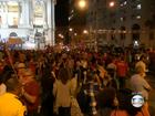 Manifestantes protestam em defesa da presidente Dilma no Centro do Rio