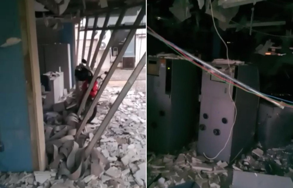 Bandidos rendem vigia e explodem caixas eletrônicos do TRE em Teresina  — Foto: Reprodução