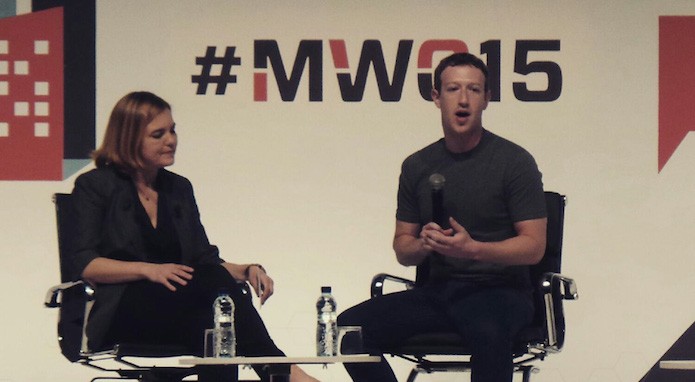 Mark Zuckerberg durante sess?o de perguntas na MWC 2015 (Foto: Reprodu??o/Webrazzi TV)