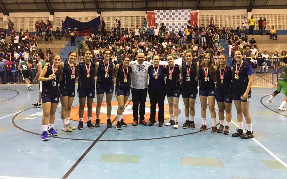 Marista de Natal foi campeão dos Jerns no basquete juvenil feminino — Foto: Divulgação