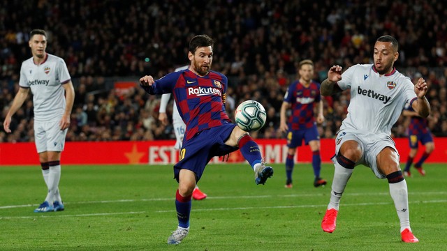Messi finalizou nove vezes no jogo, mas não conseguiu balançar as redes
